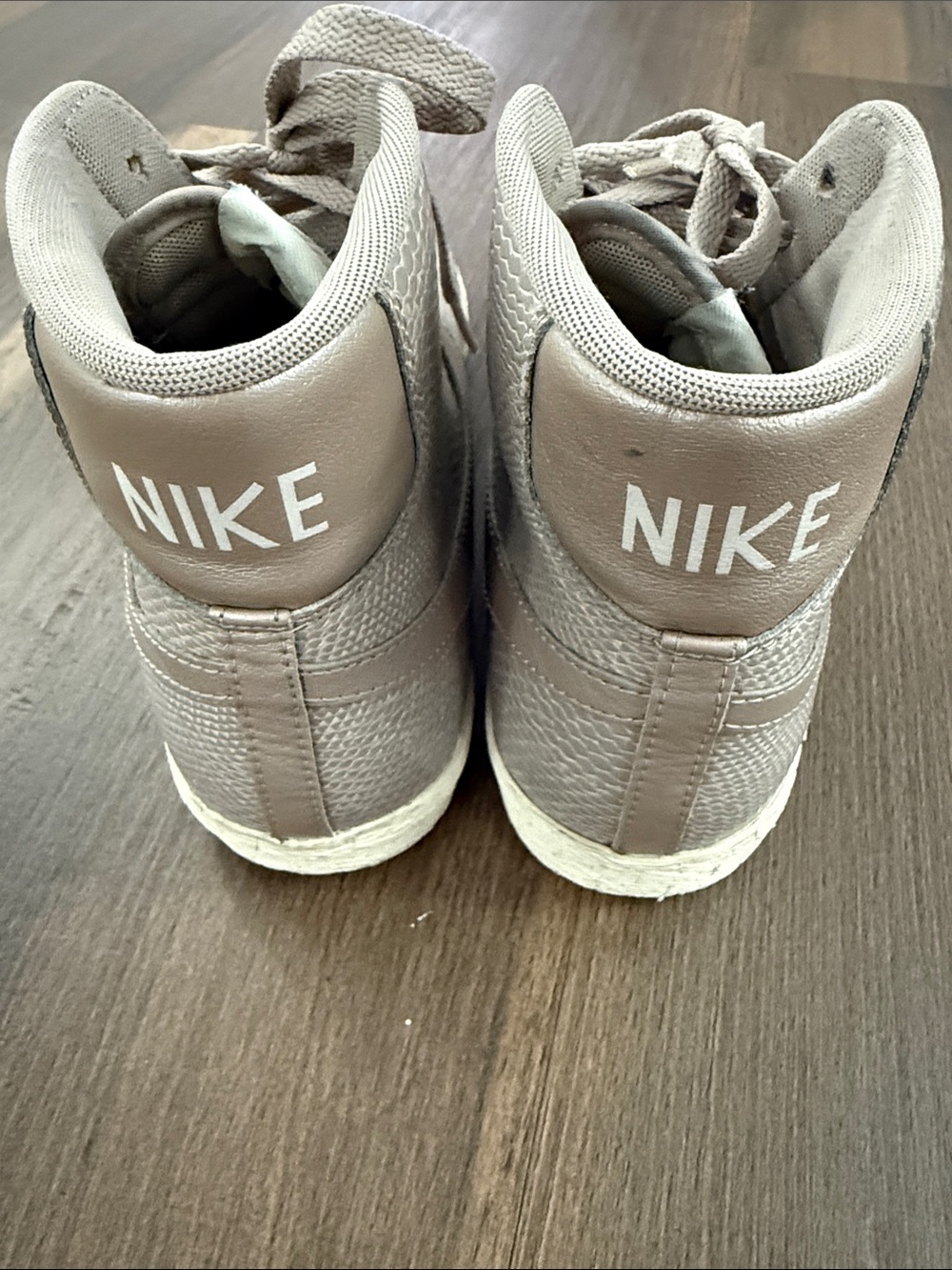 Nike Women's Blazer Mid Sneakers in Taupe/Beige - Picture 4 of 7